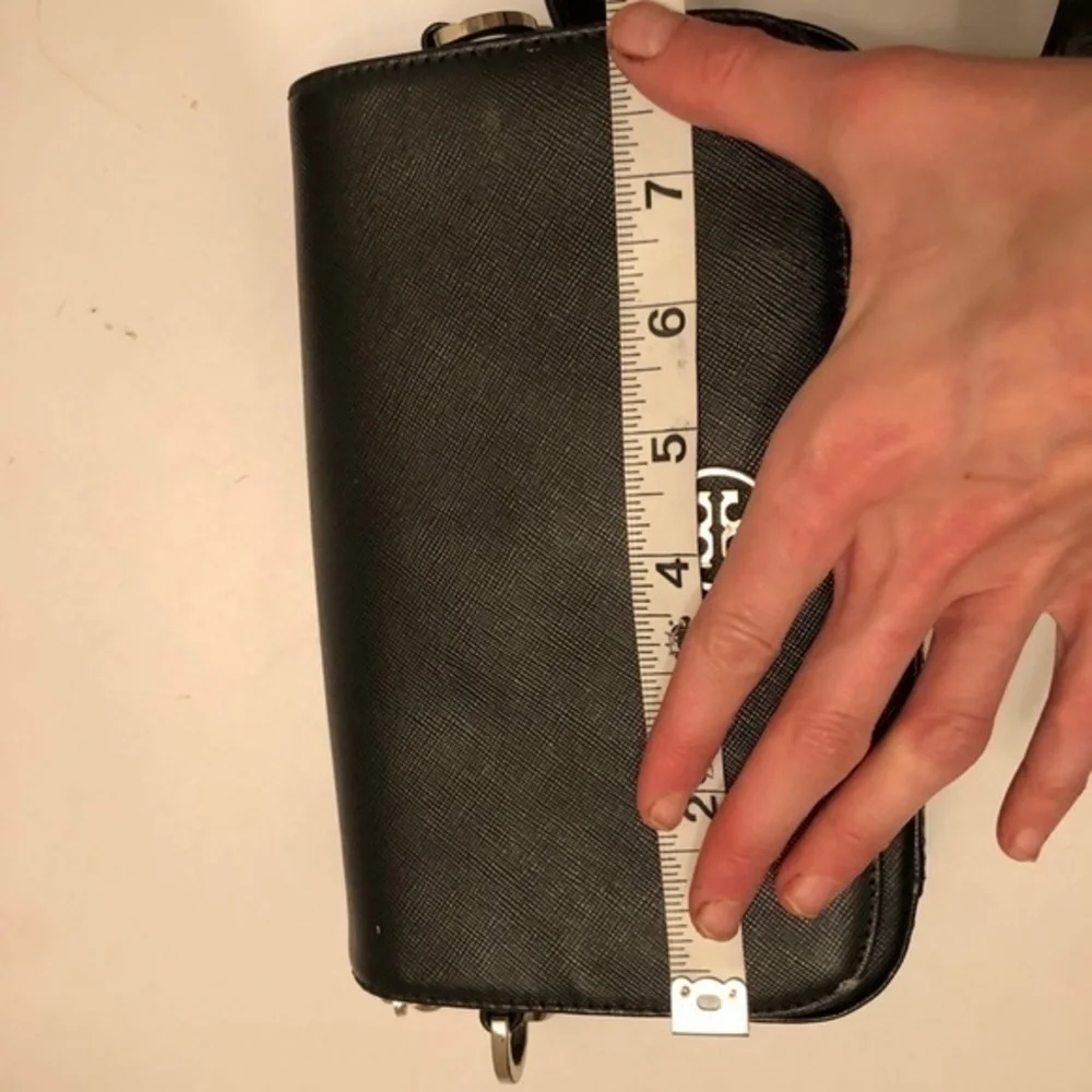 Tory Burch black saffiano leather crossbody bag